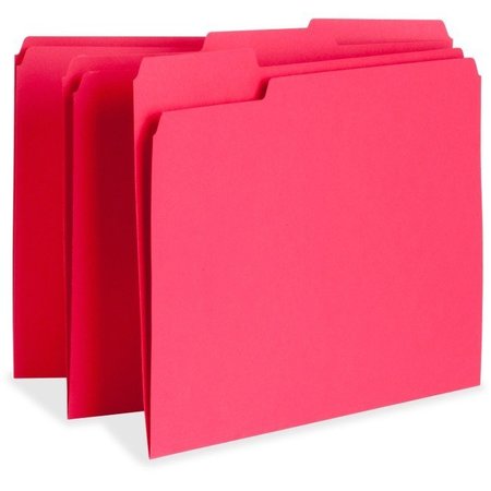 BUSINESS SOURCE Folder, File, Ltr, 1/3, Red 100PK BSN65776